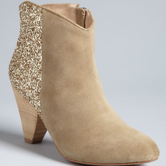 Matt Bernson Tan and Gold Ankle Boots - Picture 2 of 8